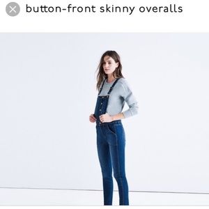 Madewell Button Front Skinny Overalls